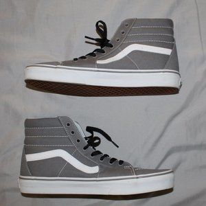Mens' light gray hi-top Vans